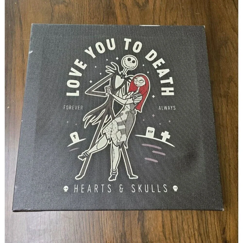 The Nightmare Before Christmas Jack & Sally Love‎ You To Death Canvas Wall Art